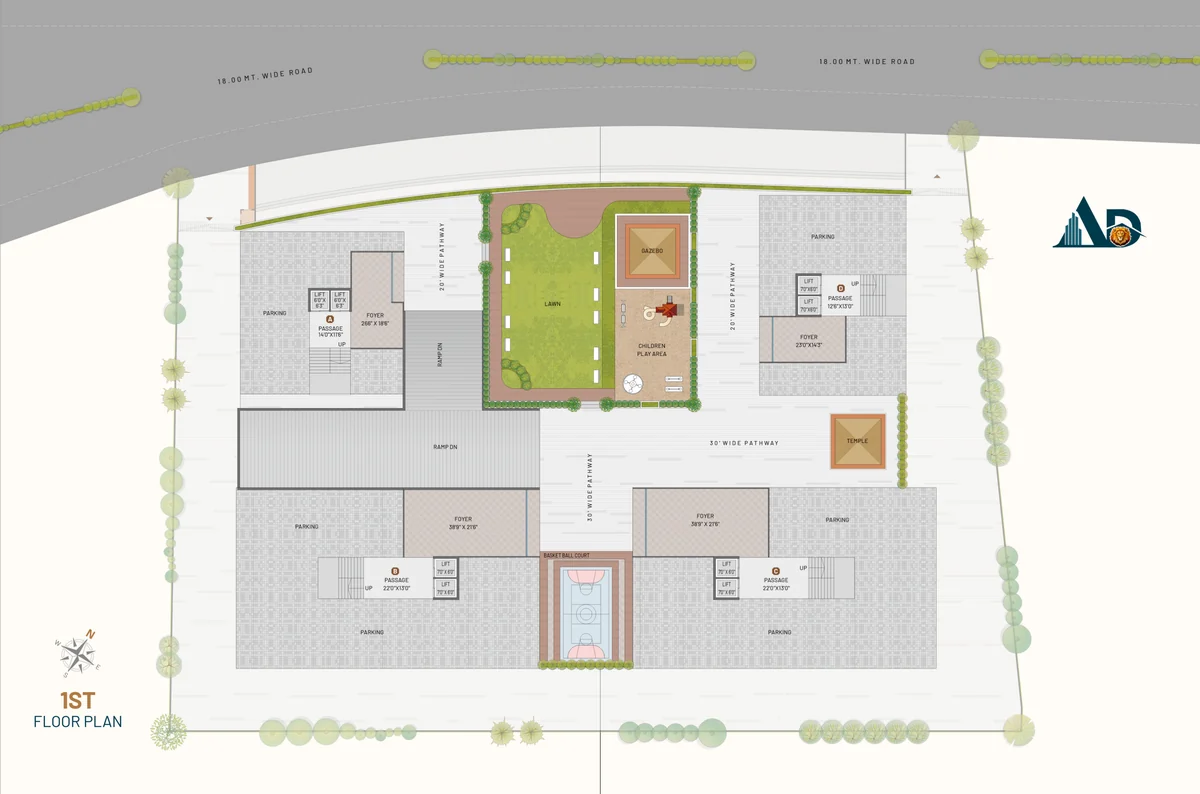 First floor podium plan