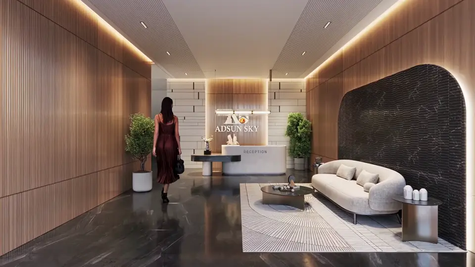 Clubhouse lobby with lounge seating