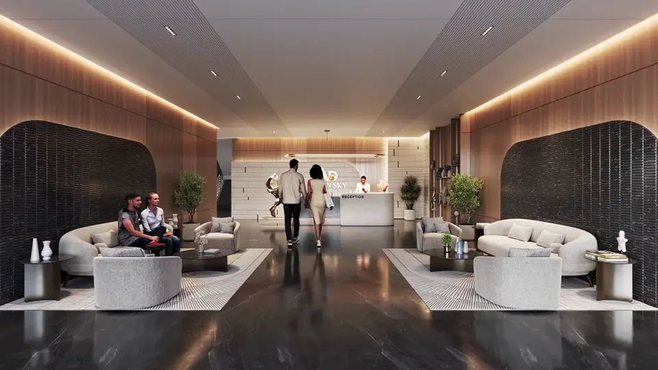 Tower entrance lobby